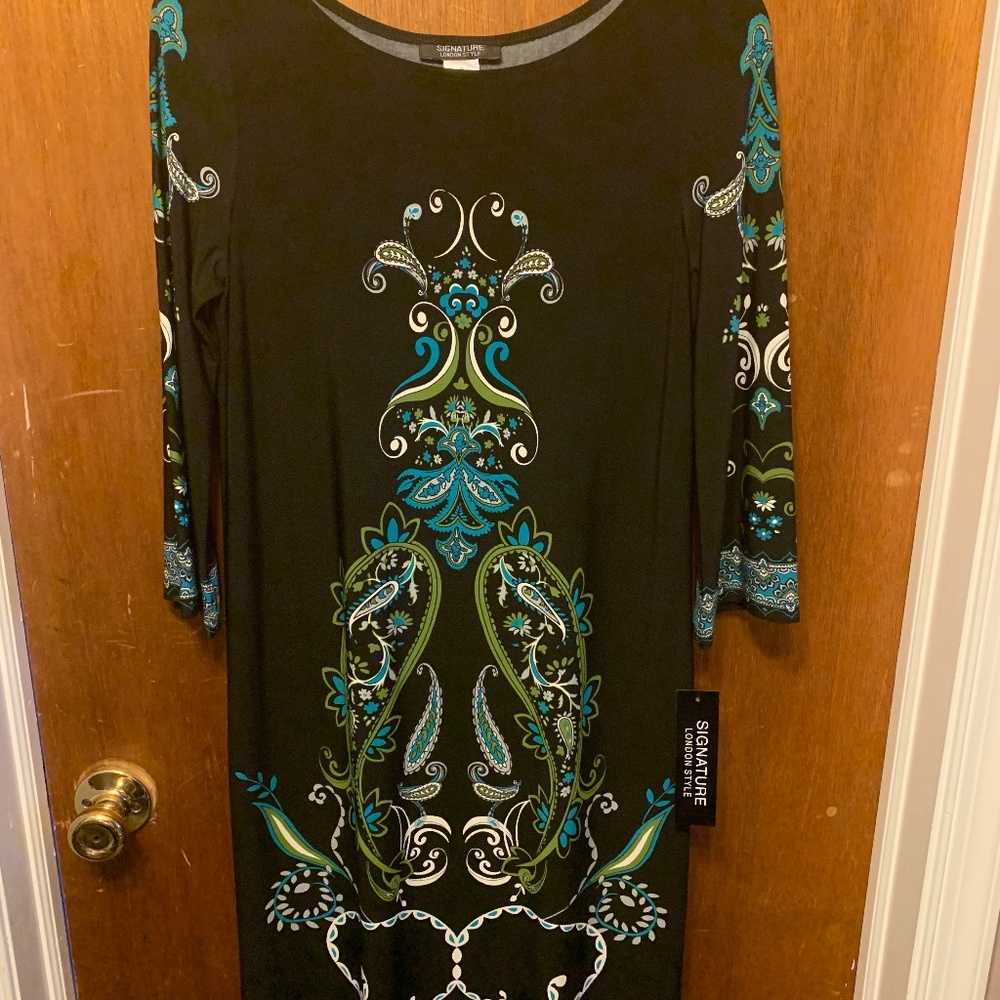 Signature Black print dress